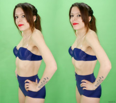 2015-03-21 LTidy blue bra and girdle posture-demo