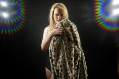 2015-05-25 Amandah black bra and girdle with animal print fur
