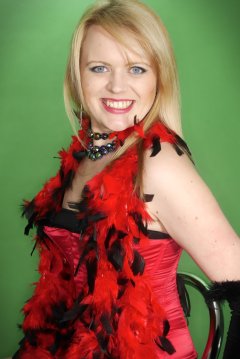 2015-05-25 Amandah red Vollers overbust corset and black girdle