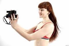 2015-06-21 Esme Shard swimsuit with Polaroid camera