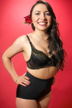 2015-06-27 Marta black bra and girdle with lace top