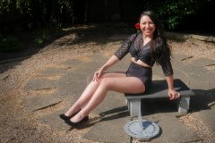 2015-06-27 Marta black bra and girdle with lace top