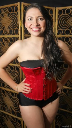 2015-06-27 Marta red Vollers corset and black girdle