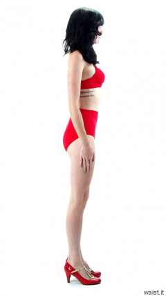 2015-10-24 Jodi Beth red bra and pocket girdle