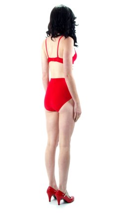 2015-10-24 Jodi Beth red bra and pocket girdle