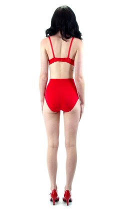 2015-10-24 Jodi Beth red bra and pocket girdle