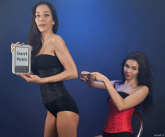 2015-11-21 Heydi and Shannon in girdles and corsets