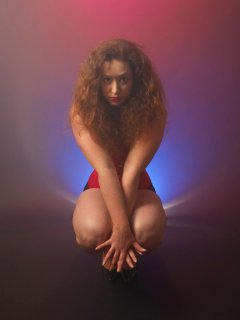 2015-12-04 Yana red Vollers corset and black Style 210 girdle worn as hotpants