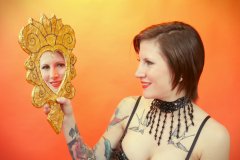 2016-04-02 Lexy in bellydancer top and black control briefs worn as hotpants