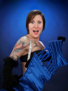 2016-04-02 Lexy trying blue corset