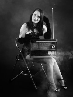 2016-05-07 Emski black miraclesuit and tight ly laced underbust corset