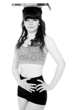 20160522 Ronnie97 fitness set, wearing sports top and black control briefs worn as hotpants