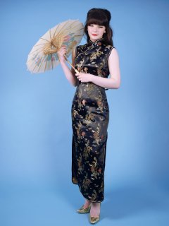 20160522 Ronnie97 in black cheongsam dress