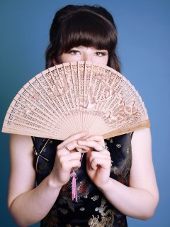 20160522 Ronnie97 in black cheongsam dress