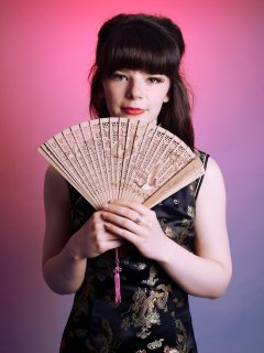 20160522 Ronnie97 in black cheongsam dress