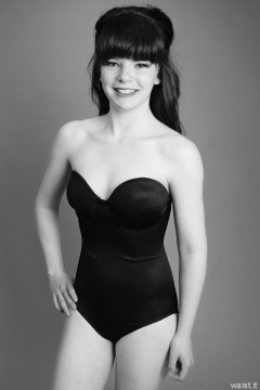 20160522 Ronnie97 in black strapless Miraclesuit bodyshaper