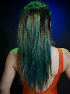 2016-10-09 - Ronniee with blue-green hair