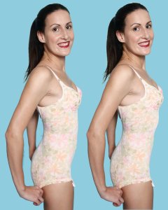 2016-11-20 MissGlamour collage, wearing Berlei flowerpower pantie corselette