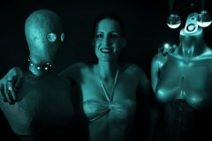 2016-11-20 MissGlamour silver bikini and corset - lit by LED