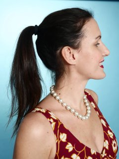 2016-11-20 MissGlamour in red flowery tummy-control vintage-style one-piece swimsuit