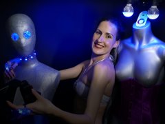 2016-11-20 MissGlamour silver bikini and corset - lit by LED