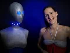 2016-11-20 MissGlamour silver bikini and corset - lit by LED