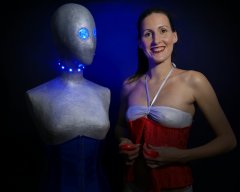 2016-11-20 MissGlamour silver bikini and corset - lit by LED