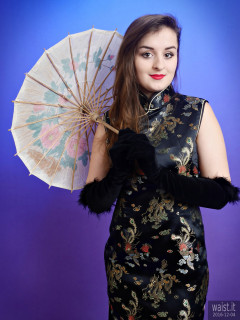 2016-12-04 Nannina in full-length cheongsam