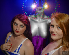 2016-12-11 Miss Danni Lou and her friend Char in R2D2 swimsuits