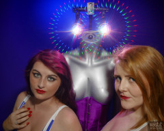 2016-12-11 Miss Danni Lou and her friend Char in R2D2 swimsuits