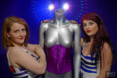 2016-12-11 Miss Danni Lou and her friend Char in R2D2 swimsuits