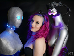 2017-01-21 Tasha in black Miraclesuit with mannequins