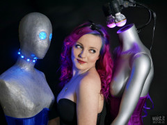 2017-01-21 Tasha in black Miraclesuit with mannequins