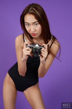 2017-01-28 Salina Pun black vintage style one-piece swimsuit by M&S