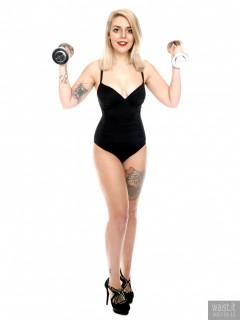 2017-02-12 Pixiee-Lou in black one-piece swimsuit for fitness set