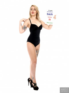 2017-02-12 Pixiee-Lou in black one-piece swimsuit for fitness set