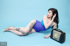 2017-02-18 Alexa Rose blue and violet one-piece tummy-control swimsuit by M&S