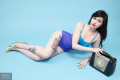 2017-02-18 Alexa Rose blue and violet one-piece tummy-control swimsuit by M&S