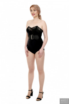 2017-03-11 LilyAmber black bra and style 210 pantie girdle plus black elastic belt