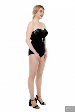 2017-03-11 LilyAmber black bra and style 210 pantie girdle plus black elastic belt