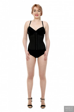 2017-03-11 LilyAmber black bra and style 210 pantie girdle plus black Chinese waist trainer