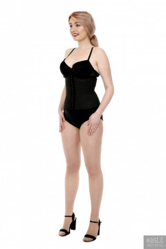 2017-03-11 LilyAmber black bra and style 210 pantie girdle plus black Chinese waist trainer