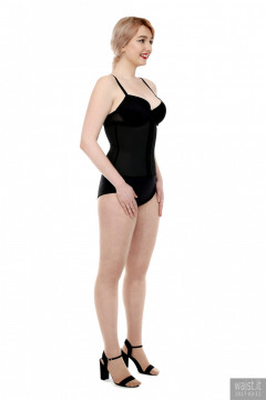 2017-03-11 LilyAmber black bra and style 210 pantie girdle plus black Chinese waist trainer