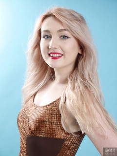 2017-03-11 LilyAmber copper Half Moon vintage one-piece swimsuit