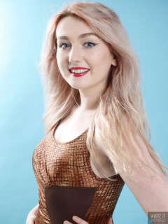 2017-03-11 LilyAmber copper Half Moon vintage one-piece swimsuit