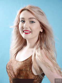 2017-03-11 LilyAmber copper Half Moon vintage one-piece swimsuit