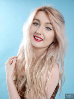 2017-03-11 LilyAmber copper Half Moon vintage one-piece swimsuit