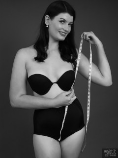 2017-04-09 Imogen black bra and vintage pantie girdle