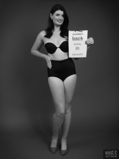 2017-04-09 Imogen black bra and vintage pantie girdle