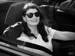 2017-04-09 Imogen in her VW Golf cabriolet